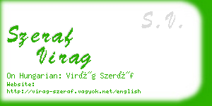 szeraf virag business card